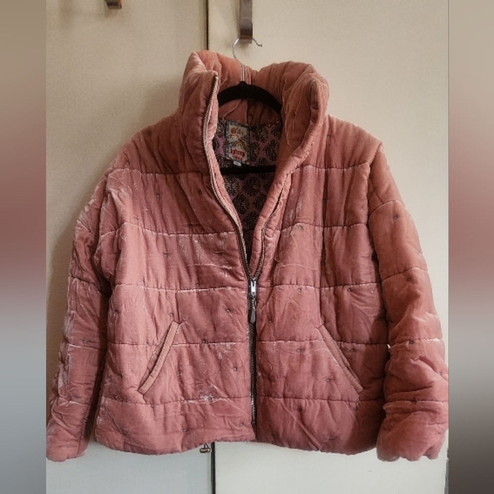 Johnny Was Pink Puffer Jacket